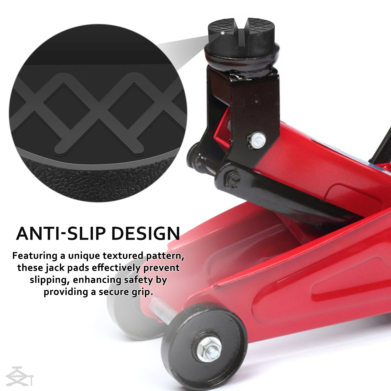 4 قطع وسادات حامل جاك وسادة مطاطية مضادة للانزلاق شديدة التحمل وسادة رافعة أرضية متوافقة مع السيارة للسيارات
