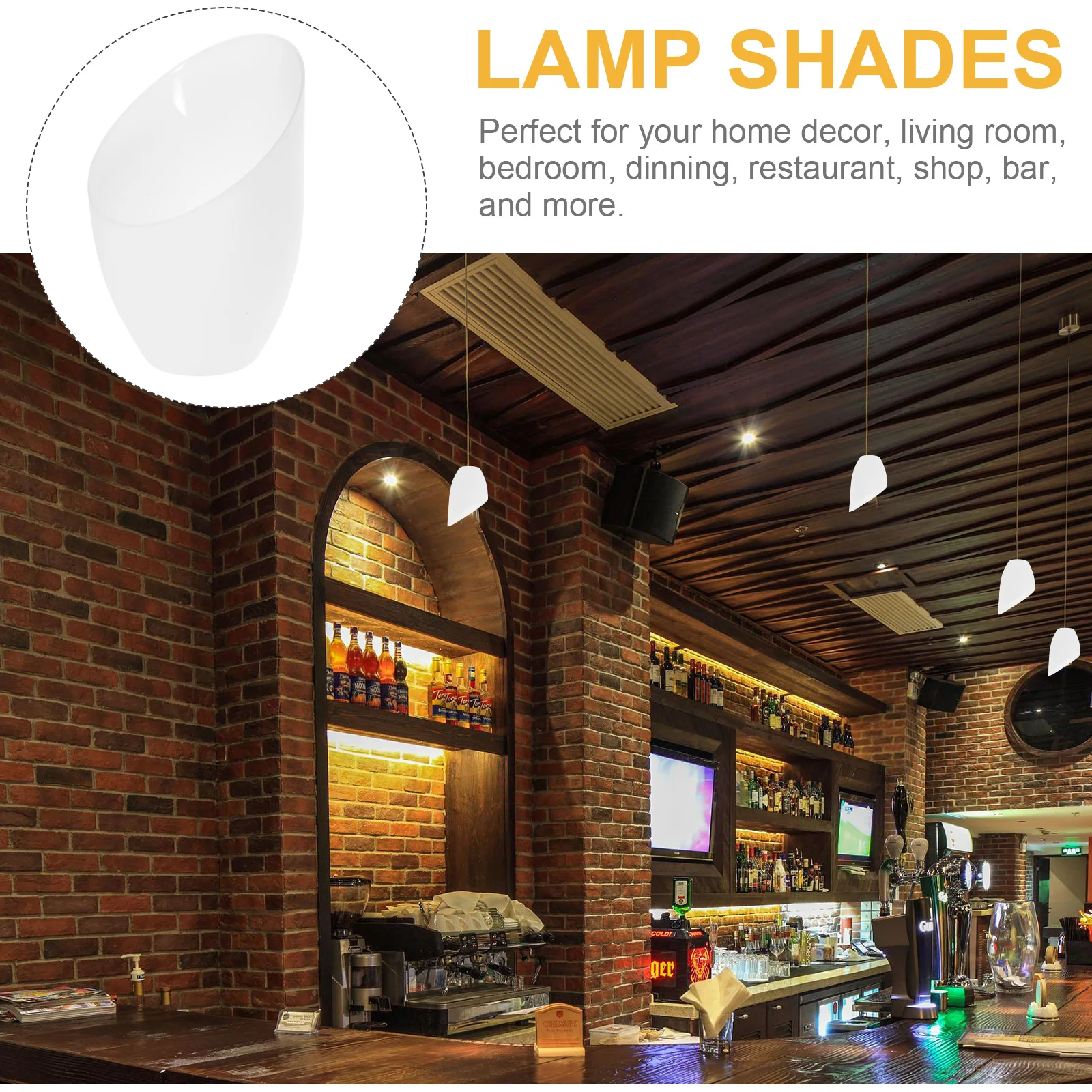 

5pcs Horseshoe Design Lampshade Sturdy Plastic Light Cover Replacement For Desk Table Ceiling Bedroom Lamp Shades Decorative