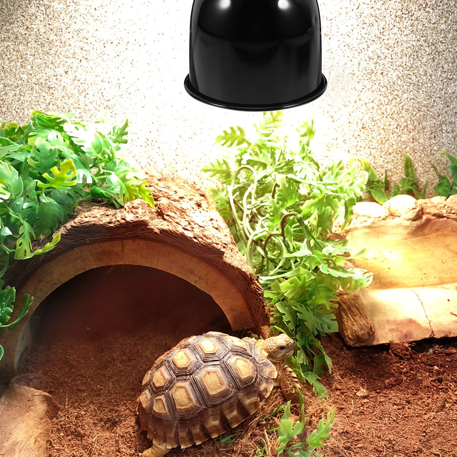 

5.5 Inch Reptile Heat Lamp Fixture Dome Light with Adjustable Stand for Terrariums Anti- for Lizard Turtle Tank