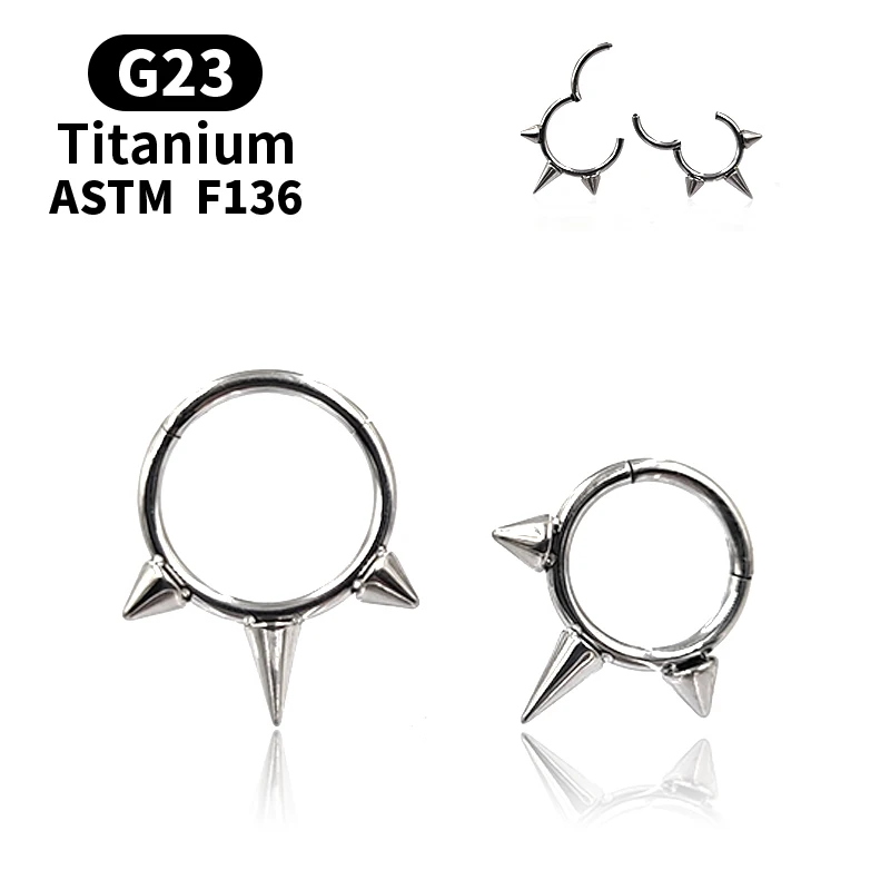 G23 Titanium Hoop Earrings Tiny Rings Cartilage Small Helix Piercing Conch Earlobe Tragus Circle Men Nose Ring Hoops