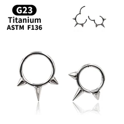 G23 Titanium Hoop Earrings Tiny Rings Cartilage Small Helix Piercing Conch Earlobe Tragus Circle Men Nose Ring Hoops