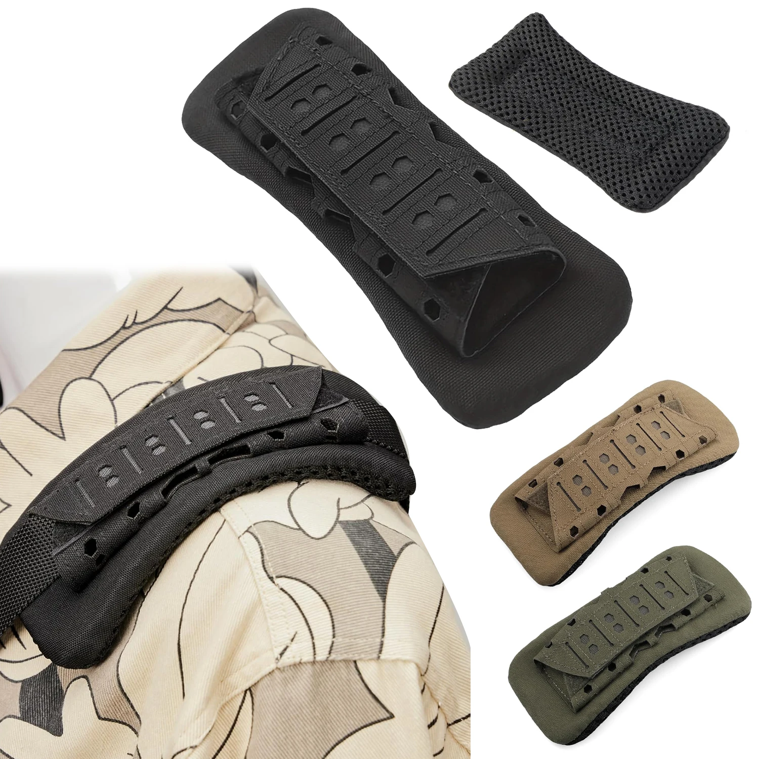 1pc Outdoor Tactical Shoulder Pad Strap Cushion Vest Accessories, Breathable Tactical Sling Cushioning Non-slip Shoulder Liner