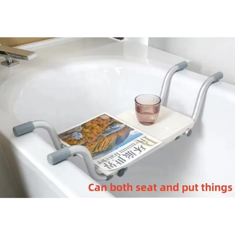 Bathtub Rack Heavy Duty Bathtub Shower Seat Aluminum Alloy Bathtub Tray Seat For Adults