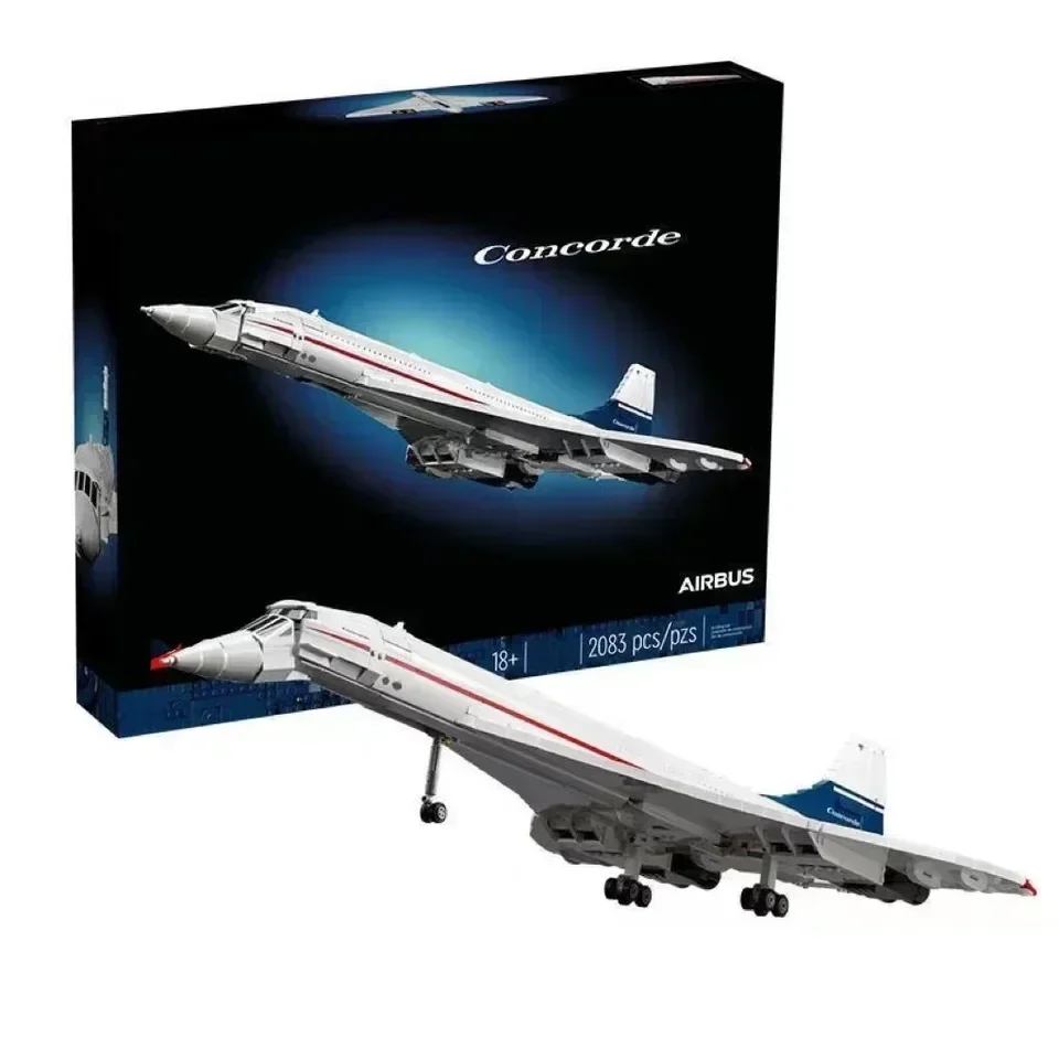 2083PCS Airbus Concorde Building Kit World’s first supersonic Airliner Aviation Space 10318 Shuttle Blocks Brick Toys Kids Gifts