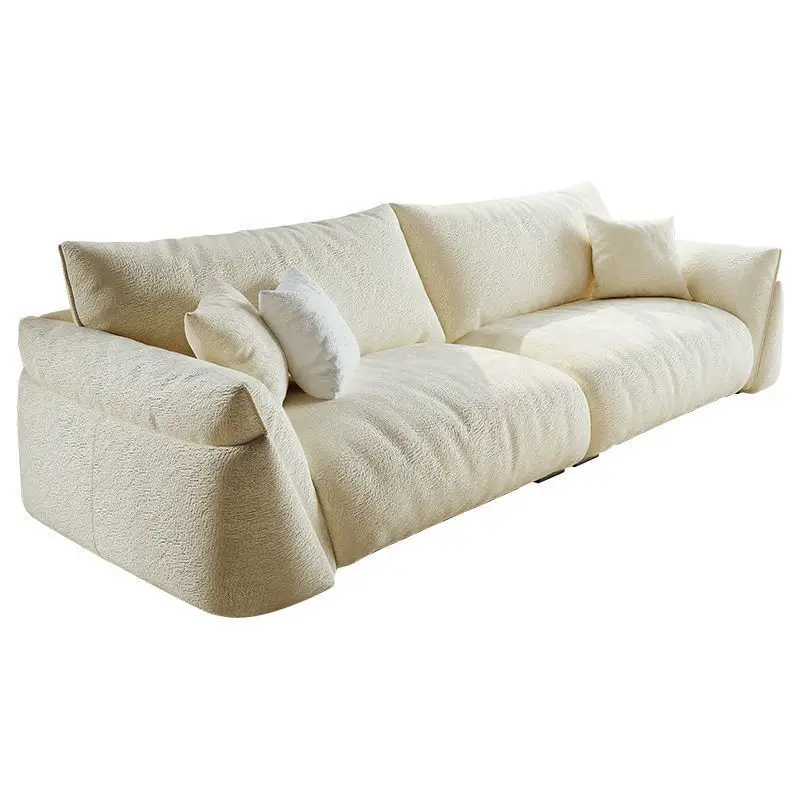 

Modern minimalist sofa, minimalist cream wind cat scratching fabric sofa