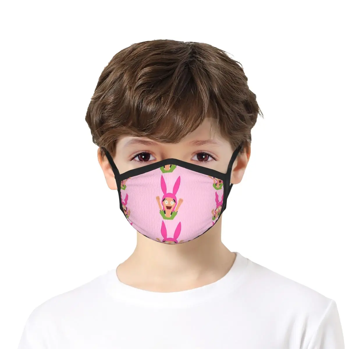 Louise Cute Face Mouth Mask Reusable Breathable Protective Children Kid Cute Dust-proof Mouth Face Masks