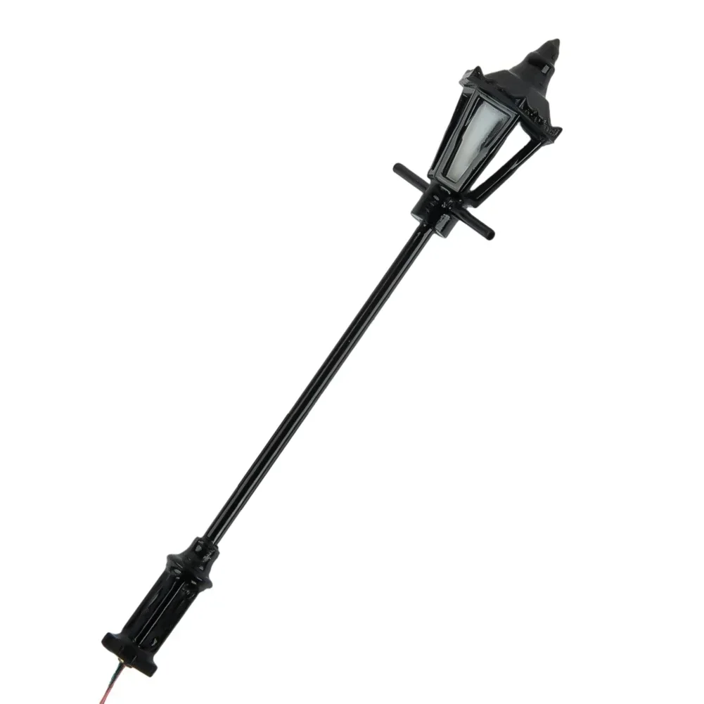 Lámparas modelo de 7CM, accesorios de 20mA, Kit de diseño de construcción, luces LED, escala O de Metal, piezas pintadas, decoración de farola, 3 uds.