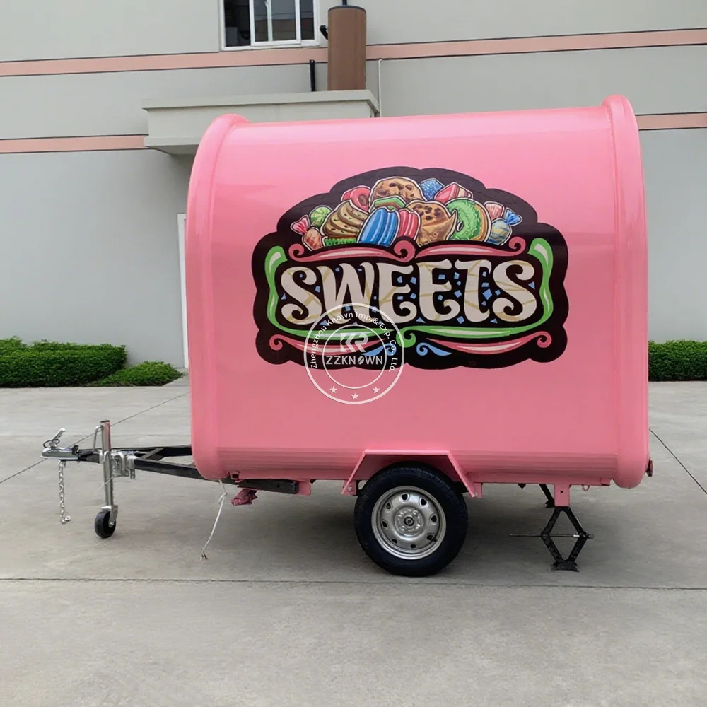 

Outdoor Coffee Bar Food Truck Mobile Custom Concession Mobile Pizza Snack Cart Fast Food Truck Trailer With car accessories
