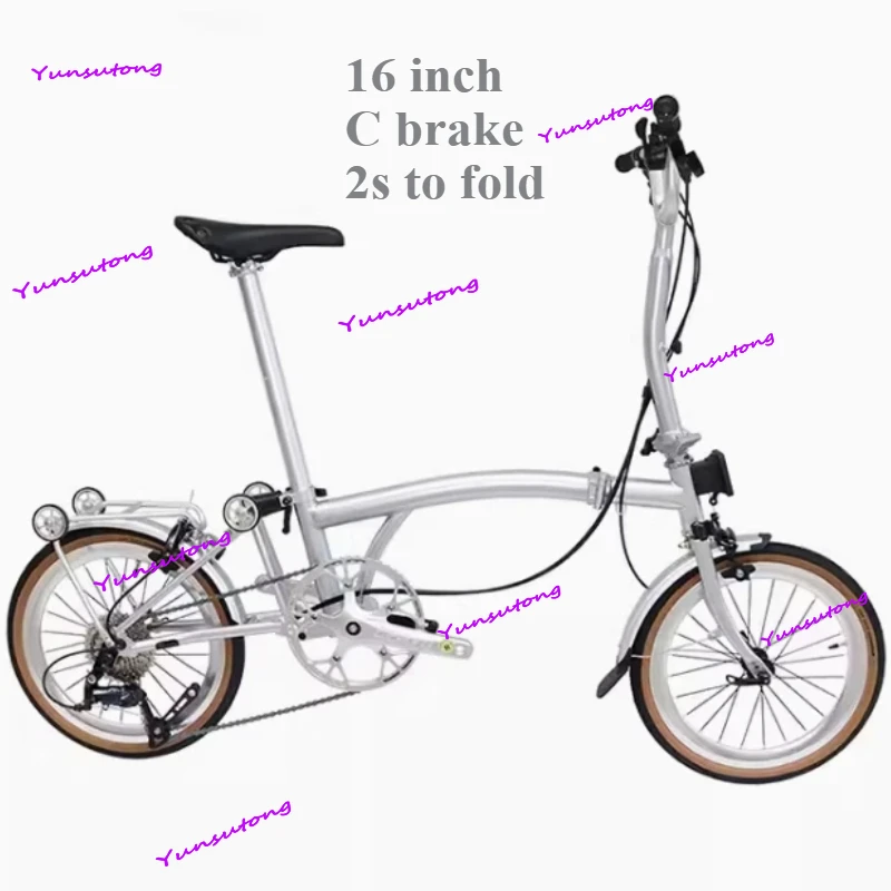 

Mint Domestic S Folding Bicycle Portable T9B Speed c Brake 16 inch fold Students Adult and Children's bike