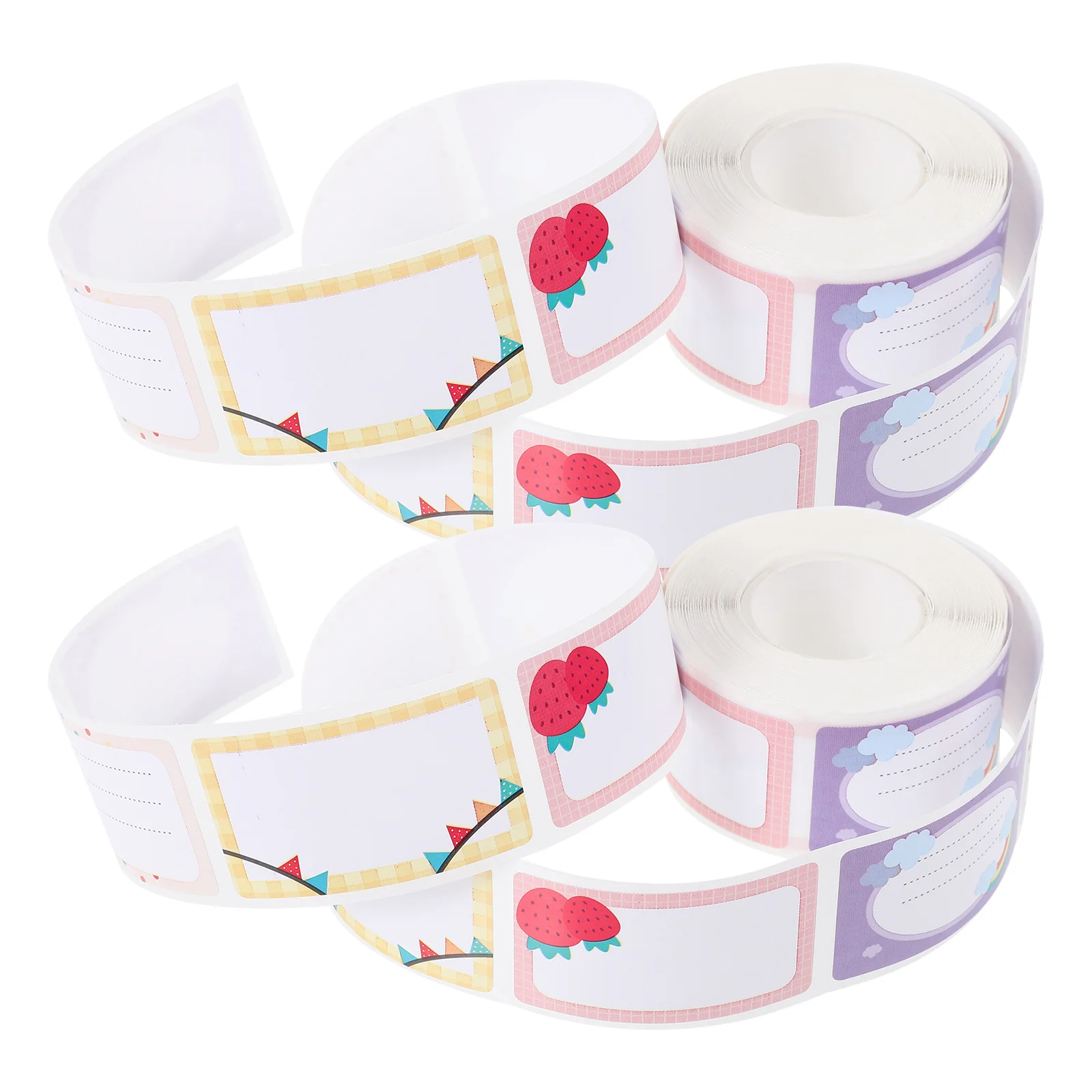 

2pcs 2 Rolls Name Stickers For Unisex Colorful Adhesive Labels For Bottles Clothing Storage Preschool Daycare Organization