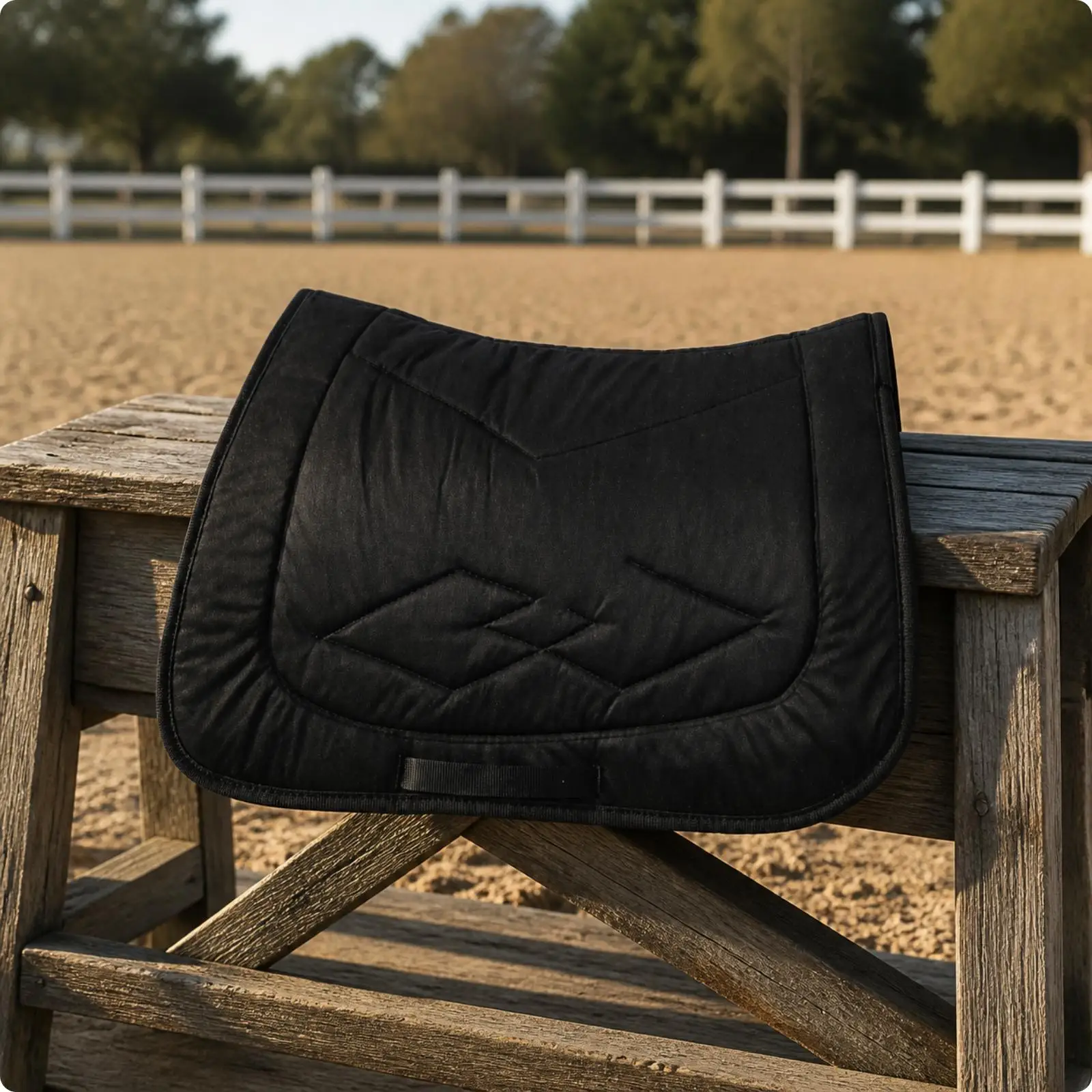 Quilted Saddle Pad Sweat-Absorbing Horse Saddle Pad Tack Padded Cushioned for Equestrians, Equestrian Training, Stables
