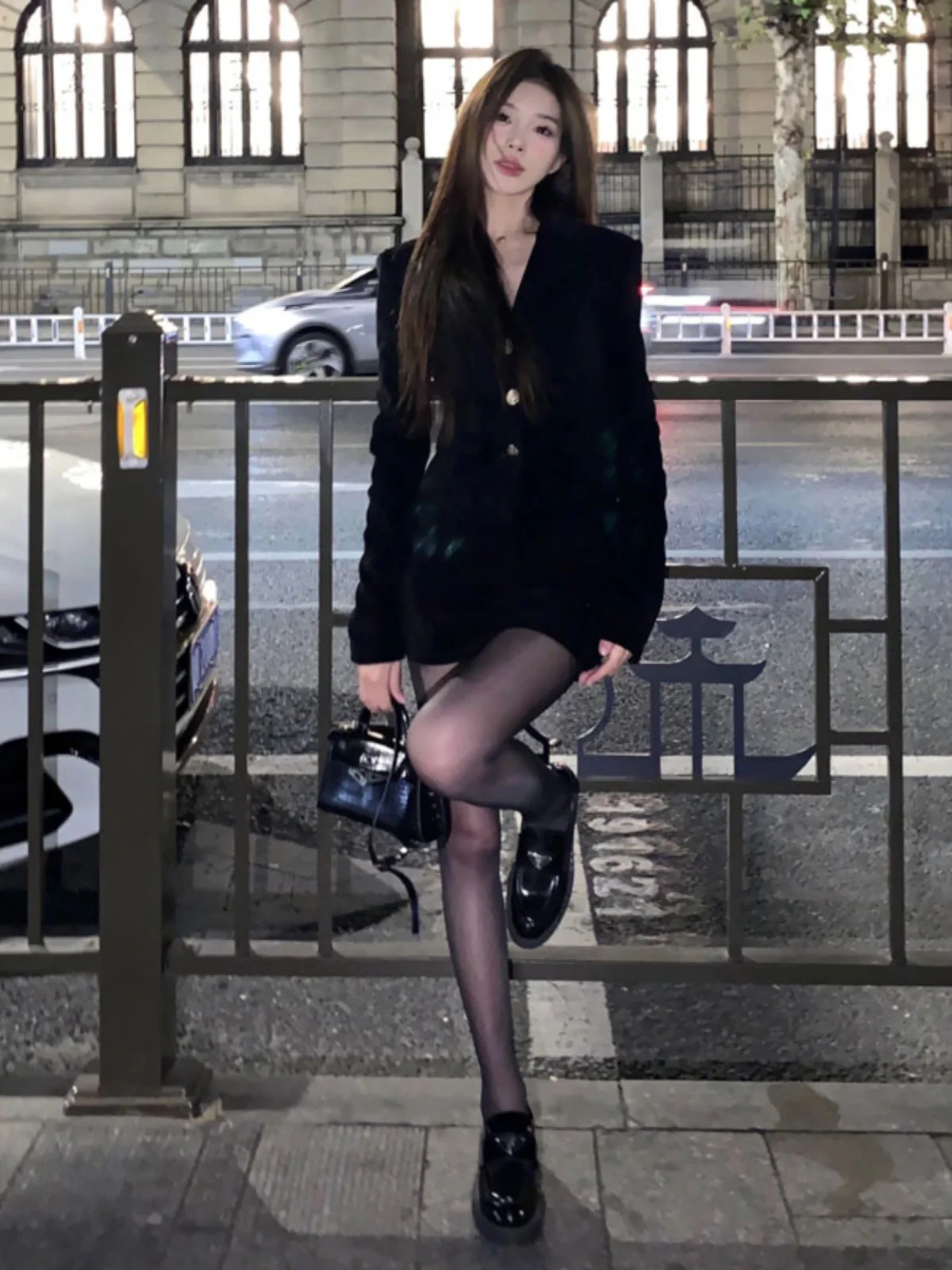 

Комплект в корейском стиле: верхняя одежда и юбка для богатых девушек, удобный хлопковый костюм с V-образным вырезом и длинными рукавами, осенний модный ансамбль для молодых женщин