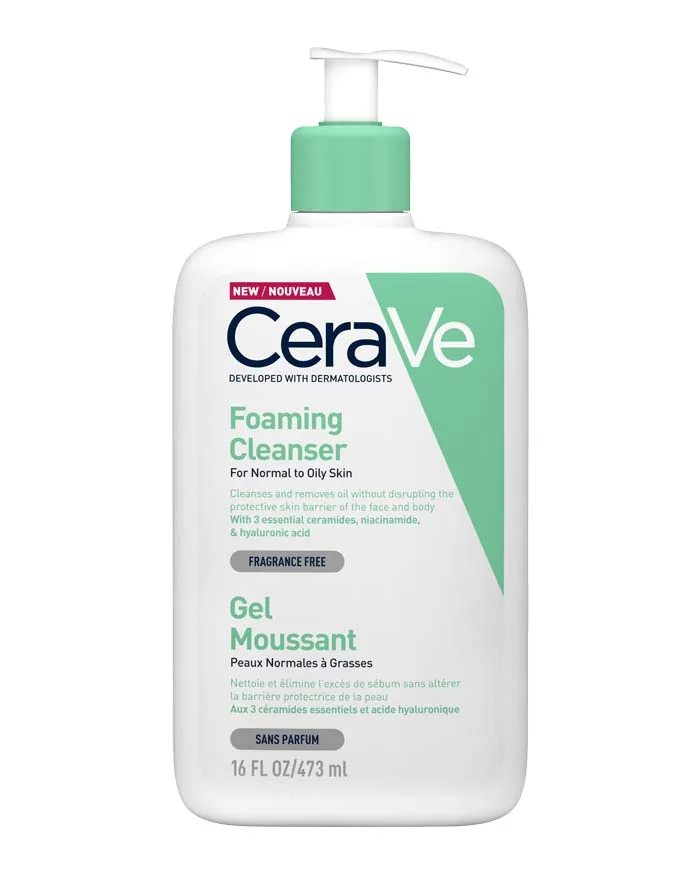 CeraVe Foaming Cleanser 8oz/12oz/16oz(236ml/355ml/473ml) Foaming Facial Cleanser For Normal to Oily Skin