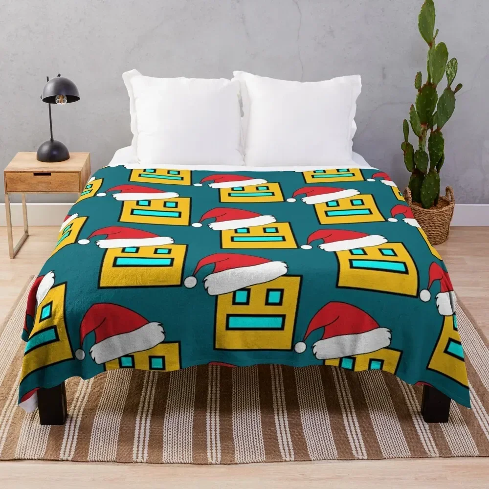 

Geometry Dash noel Throw Blanket Decorative Beds bed plaid Blankets