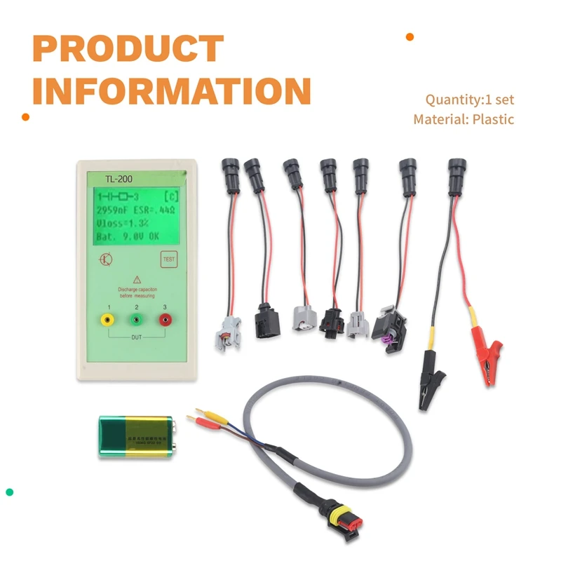 DTA6 for Diesel Common Rail Injector Piezo Tester for LCR ESR Meter, for TL-200 Capacitance Inductance Resistance Tester for