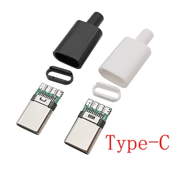 5 adet tip C USB 3.1 24 Pin erkek tak kaynak konnektör adaptörü ile konut tip-c şarj fişleri veri kablosu aksesuarları onarım