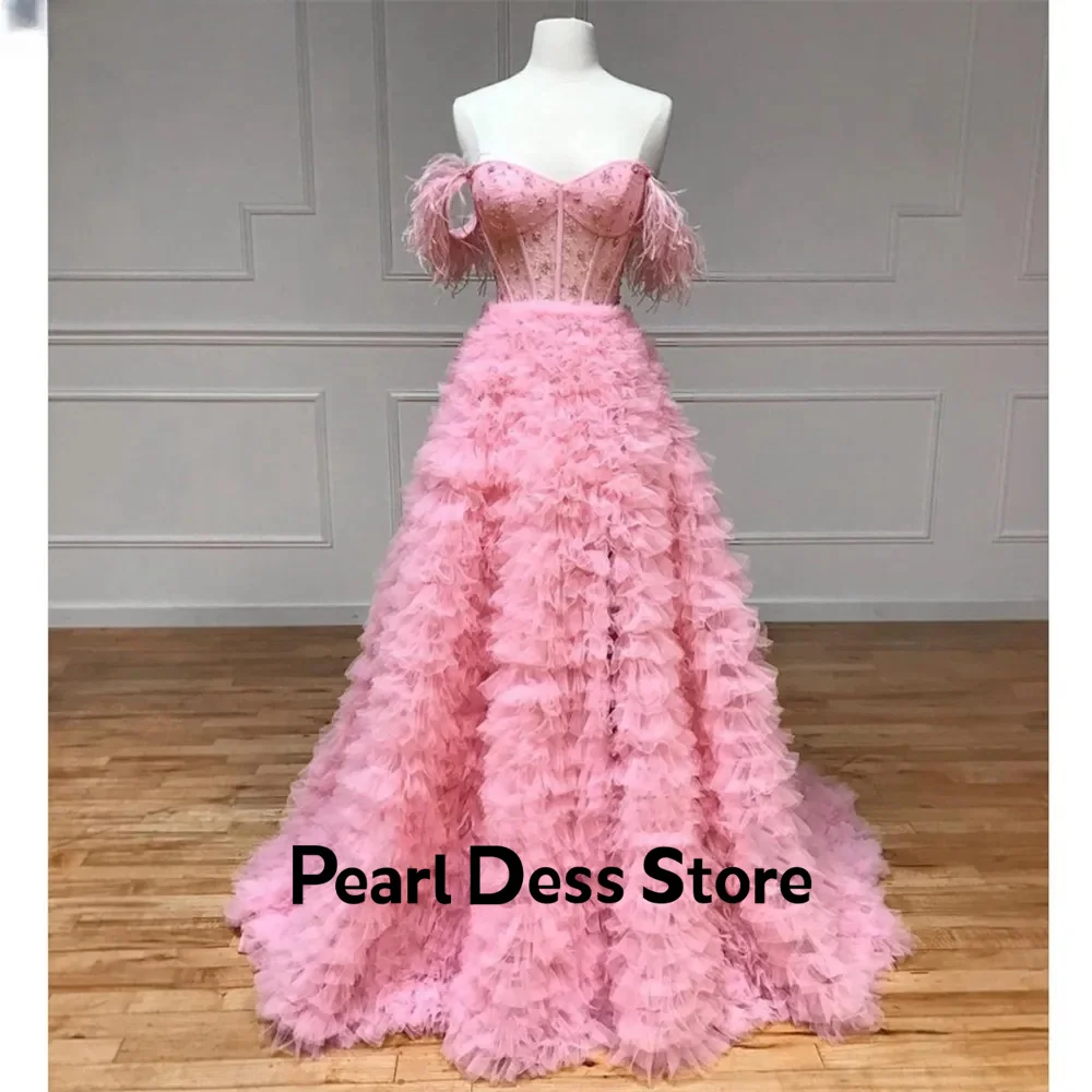 

2023 Luxury Multi layered Elegant Light Pink Ball Dress