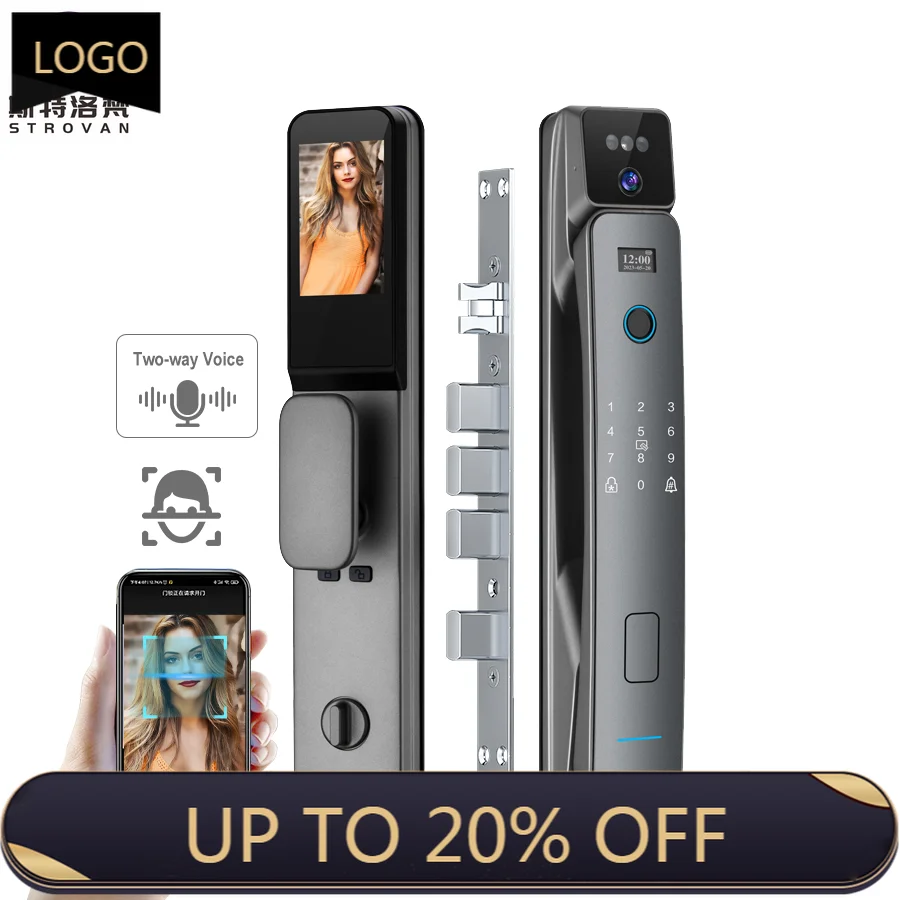 

STLF Face Digital Fingerprint Biometric Smart Lock With Wifi Rfid Ic Card App Home Security Door Lock Smart Lock