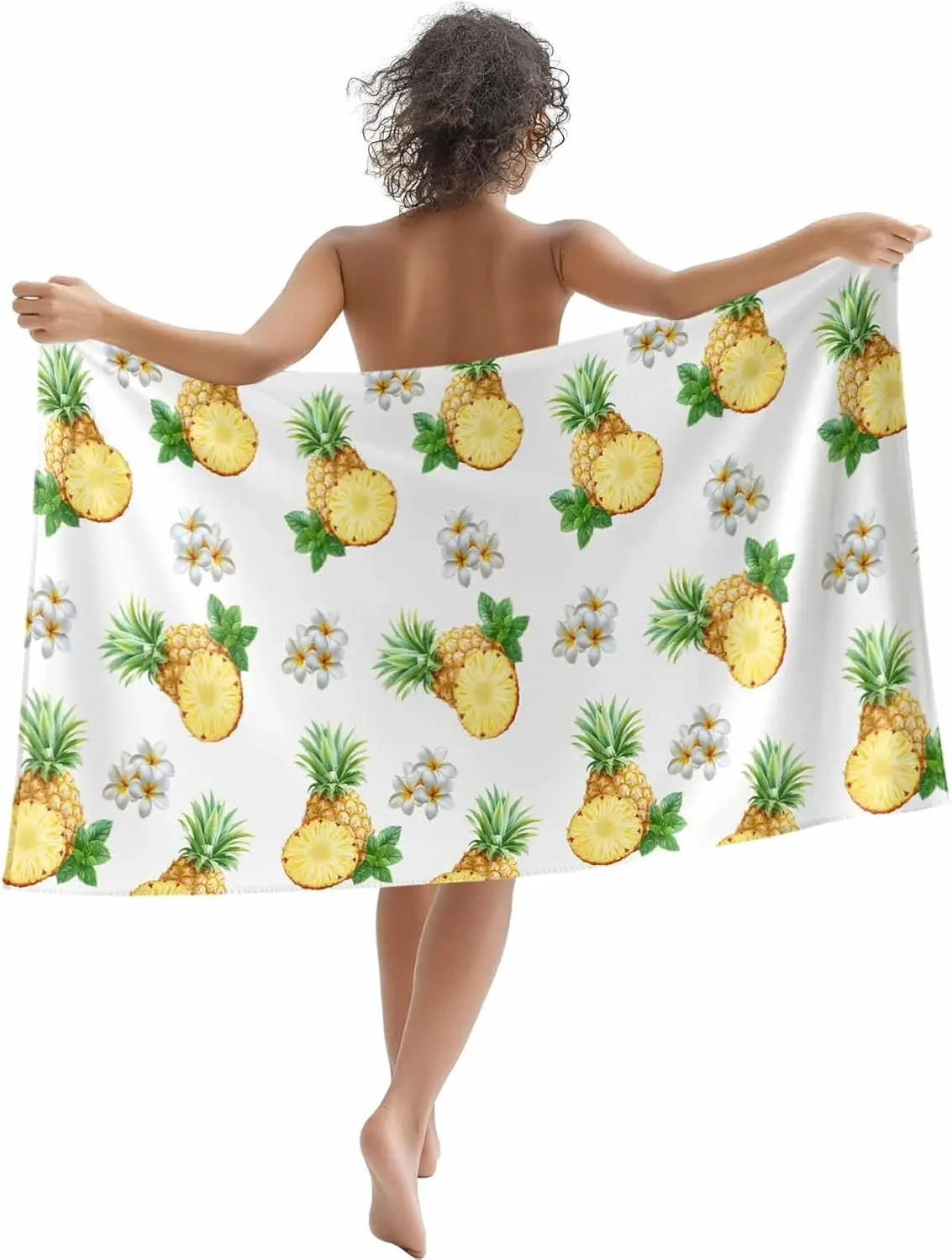Serviette de plage pastèque, serviette de bain/piscine, serviette de plage douce et absorbante, grande, séchage rapide, légère, idéale pour le camping, les voyages et le yoga._voghion.com