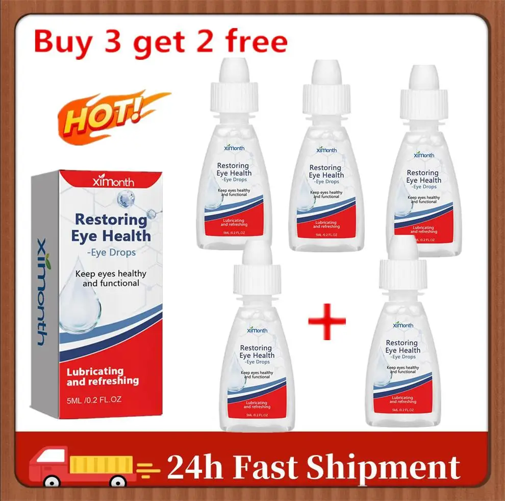 5X  Cataract Removal Eye Drop Improve Blurred Vision Restore Eyesight Relieve Eyeball Infection Dry Itching Red Eyes Treatment D