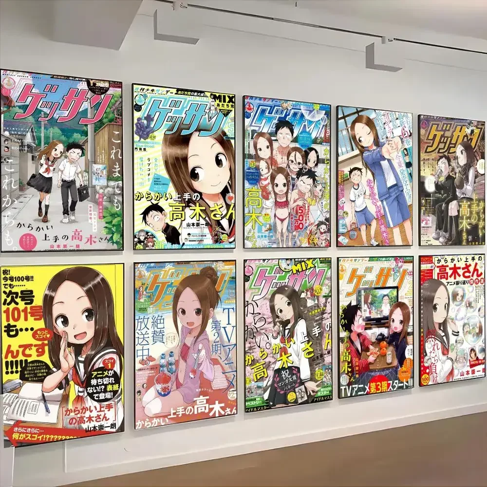 Teasing Master Takagi‑san Anime Cover Poster Living Room Bedroom Party Bar Decor Moisture-proof Art Wall Painting