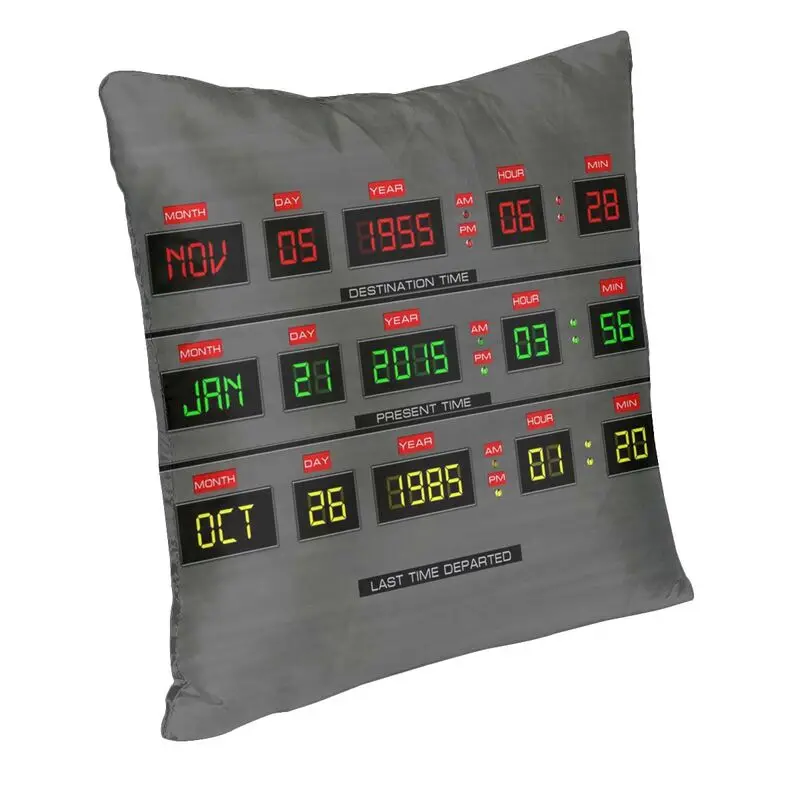 Back To The Future Cushion Covers Sofa Decoration 1980s Great Scott The Time Machine Square Throw Pillow Case 40x40