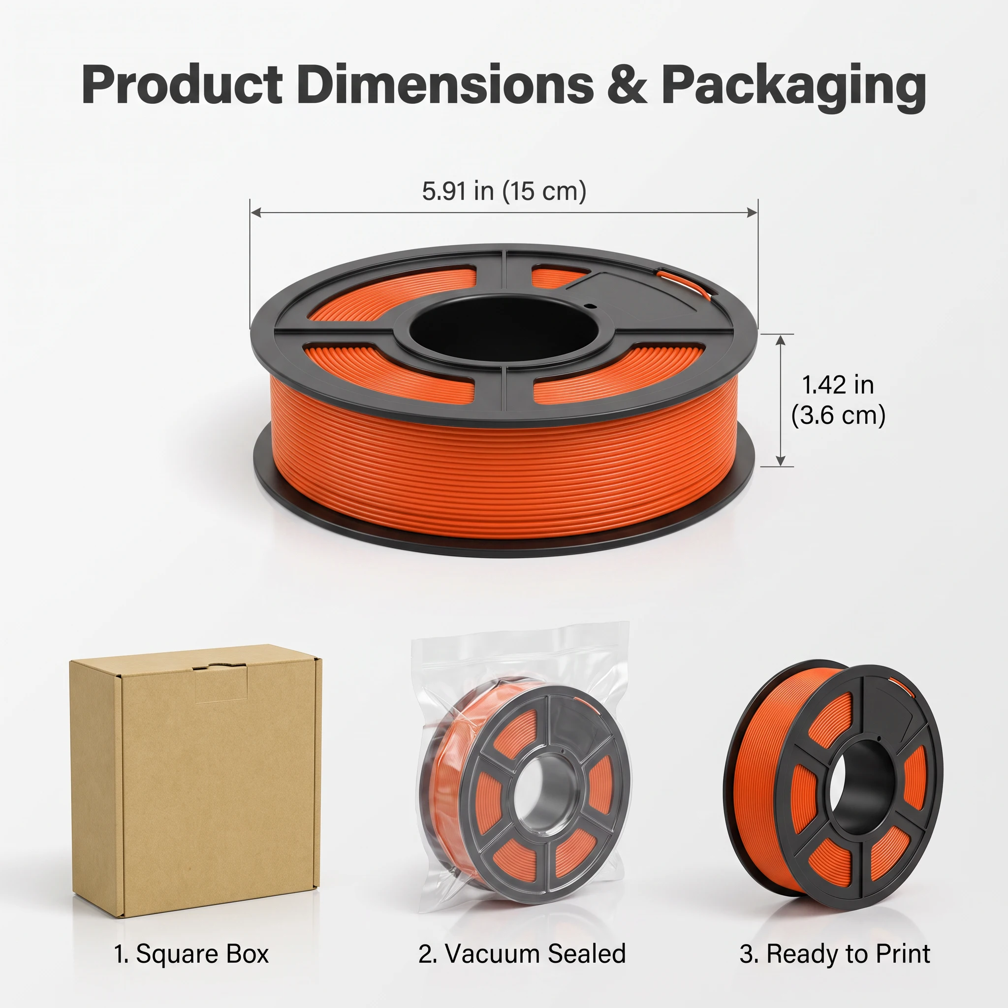 250g PETG Filament 1.75mm 4 Colors Gold Blue Orange Gray Low Shrink For FDM 3D Printer DIY Printing Consumables
