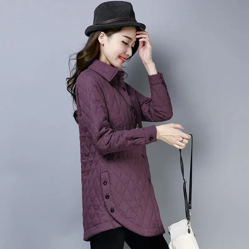 2023 New Spring and Autumn Thicken Cotton Shirt Women's Slim Warm Coat Female Solid Color Casual Long sleeved Outwear Tops