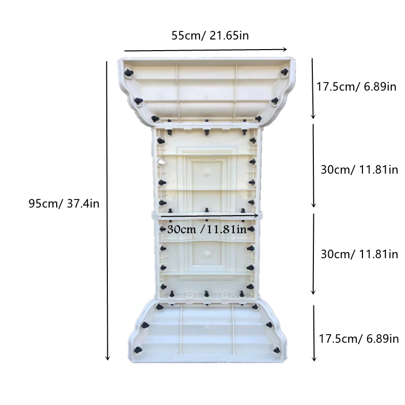 Imagem -05 - Concreto Coluna Romana Pedestal Mold Grc Plain & Multi Funcional Assento Clássico Cerca de Jardim Fechando Parede 30cm 11.81in Dia