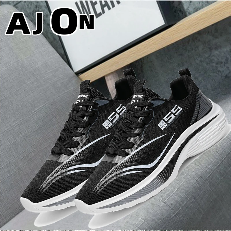 

Мужская дышащая повседневная спортивная обувь, мужская обувь, роскошные и удобные марафонские туфли, легкие кроссовки с сеткой