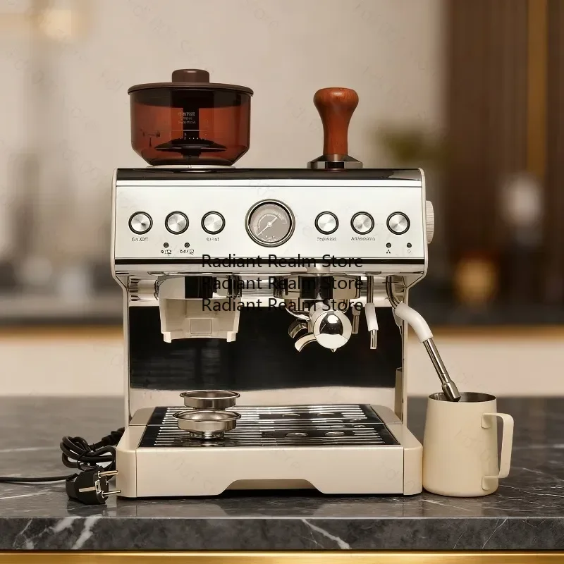 Variable Pressure Semi‑Automatic Coffee Machine Built‑in Grinder Freshly Ground Espresso Americano For Home Commercial Use