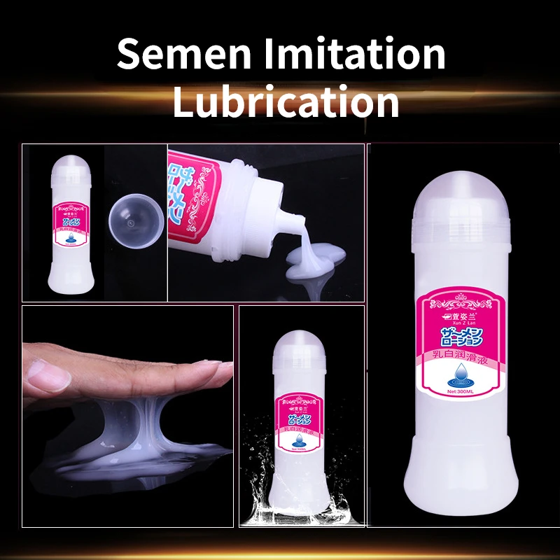 200/300/500ML Sex Lubricants Milk White Simulation Semen Lubricating Fluid Vaginal Anal Sex Lubricant for Adult Couple Gay Lube