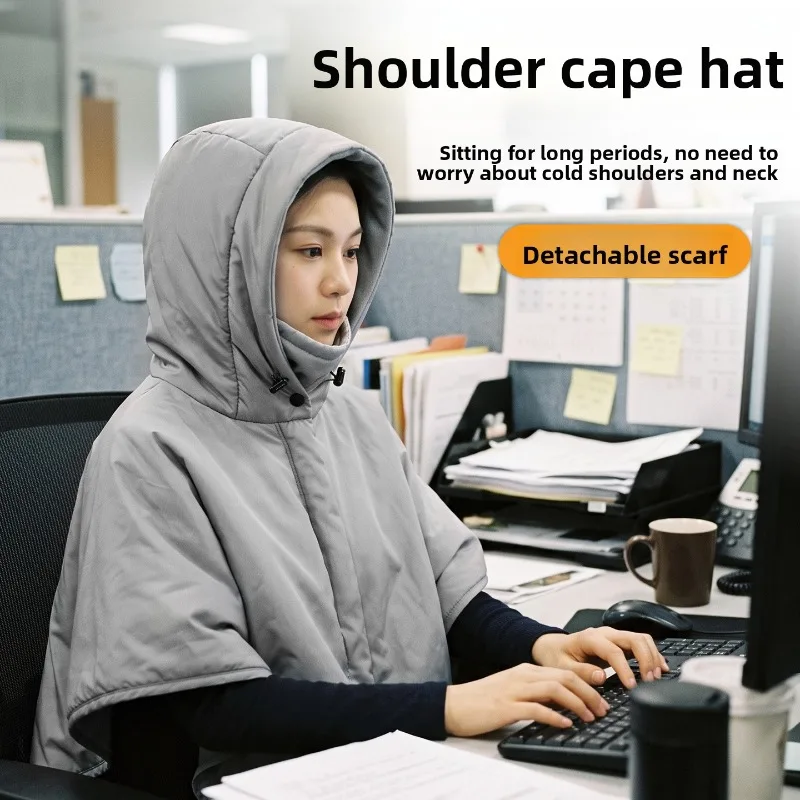 Cycling Windproof Mask Scarf Integrated Hat Warm Shoulder Pads Ear Protection Winter Outdoor Electric Vehicle Riding Gear