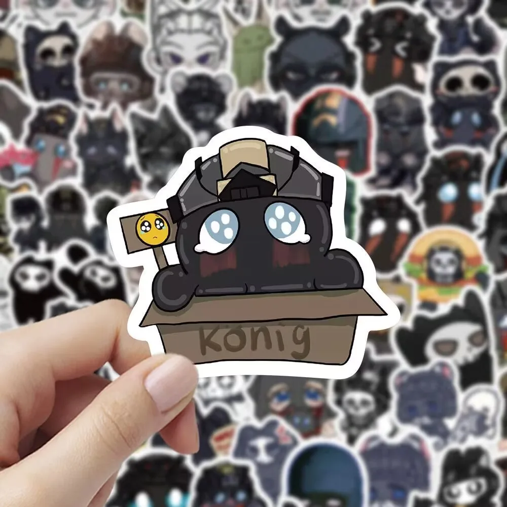 Q 스타일 "Call of Duty" 스티커 300개, 고스트 커버, 키건 문어, Konig 노트 스티커