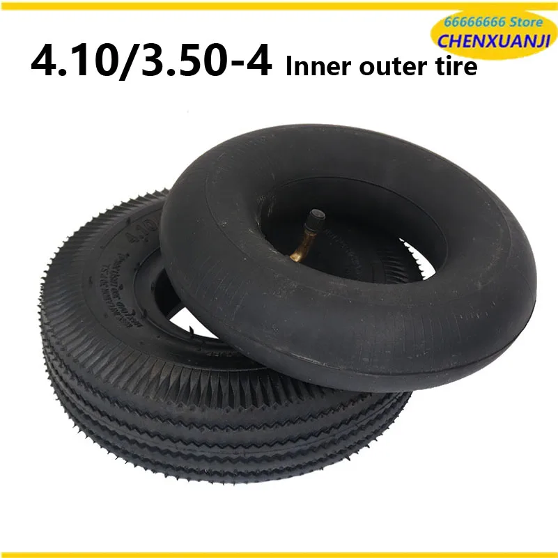 Tyres 4.10/3.50-4 410/350-4 ATV Quad Go Kart 47cc 49cc Chunky 4.10-4 Tire Inner Tube for All Models 3.50-4