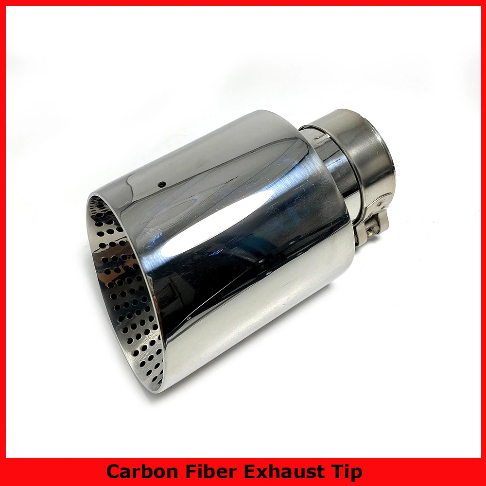 1Pcs Cars Attachment Exhaust Pipe Stainless Steel 304 Tail Throat Horn Outlet Hole Large Diameter 89mm 101mm 114mm Size