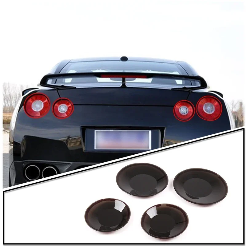 

For Nissan GT-R R35 08-16 ABS Blackened Car Rear Lamp Shade Brake Indicator Light Reversing Tail Lamp Cover Trim Car Accessories