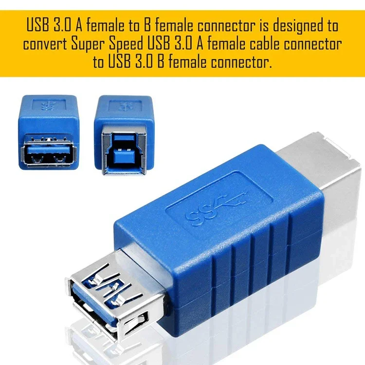 High Quality USB 3.0 Type A Female to Type B Female Plug Connector Adapter USB ２.0  Converter Adaptor M to F