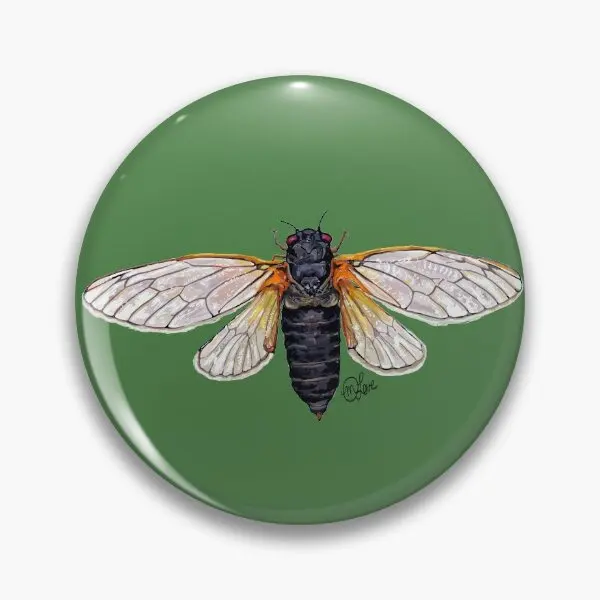 Brood X Cicada  Soft Button Pin Women Creative Decor Cute Collar Fashion Badge Clothes Gift Funny Metal Lover Hat Jewelry Brooch