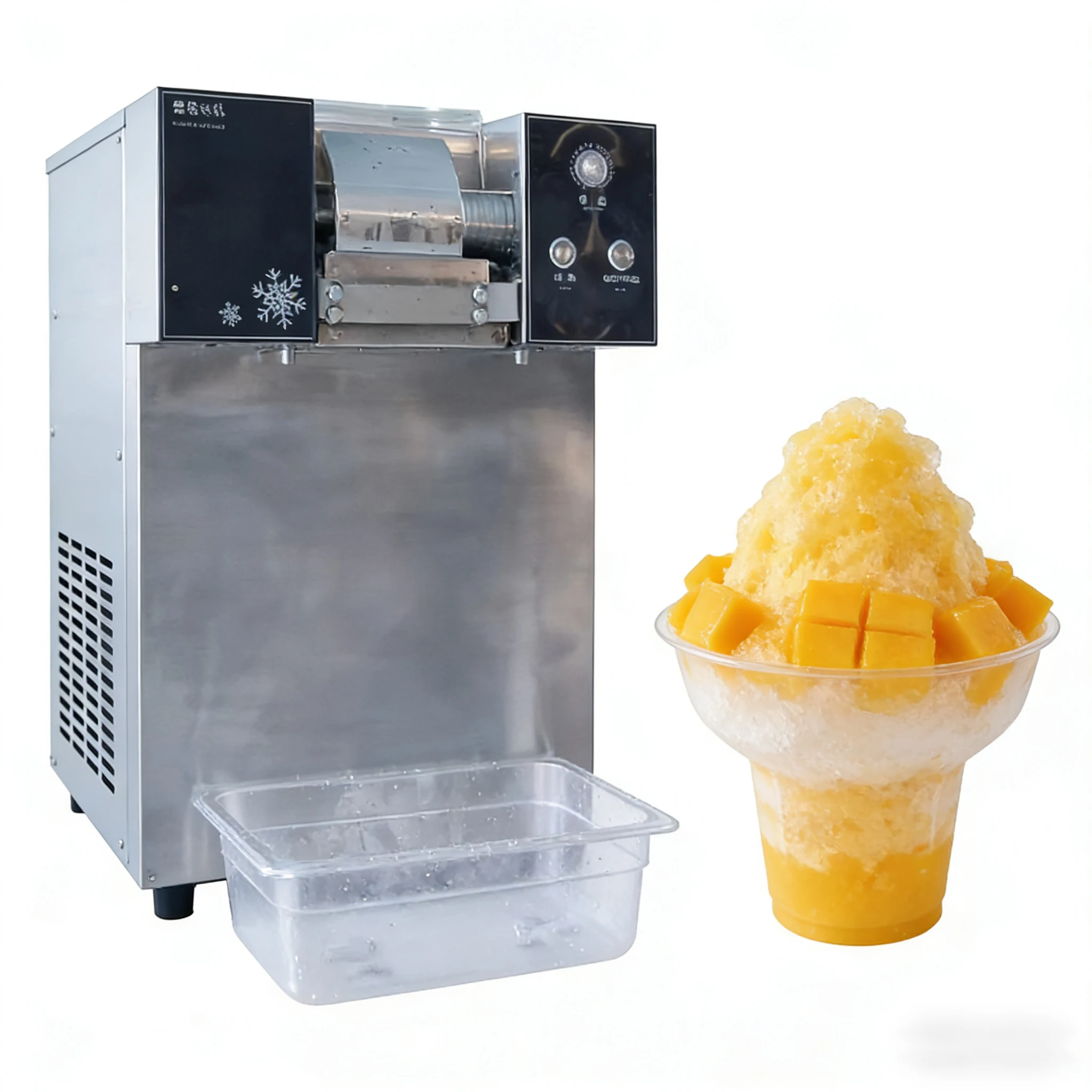 Commercial Electric Snowflake Ice Machine Fine Shaved Ice For Dessert Bar Stainless Steel Snowflake-ice-cream-machine