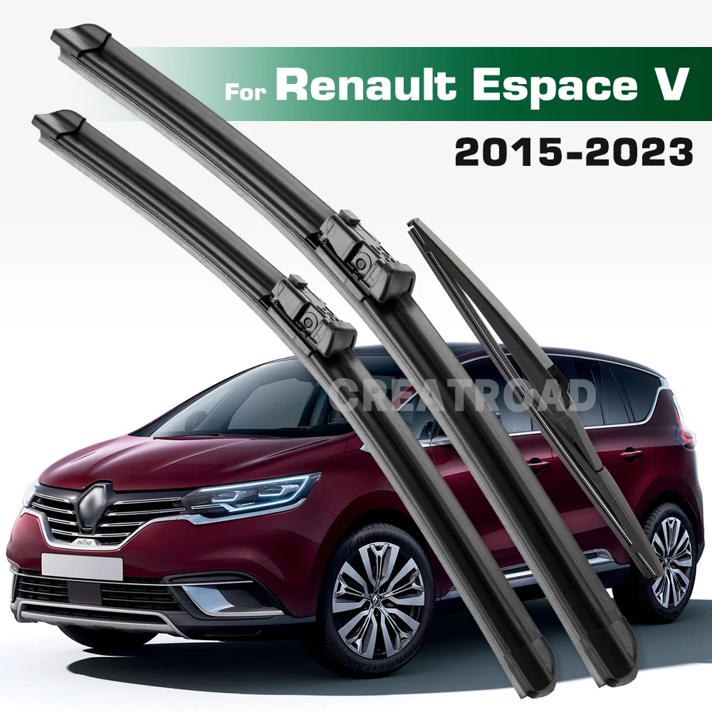 

Комплект стеклоочистителей GREATROAD для Renault Espace V 2015-2023, передние и задние щетки стеклоочистителя, щетки для лобового стекла