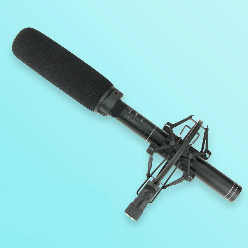 

Metal Condenser Microphone Reduction Mount Black Universal Clip for Voice Over Recording Sound Isolation Microphone Holder