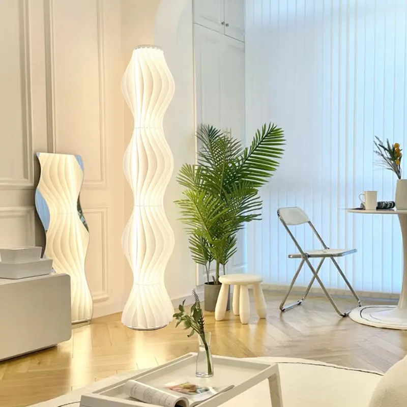 Modern Cream Style Grass Skirt Floor Lamp Used For Homestay Living Room Bedroom Sofa Atmosphere Indoor Lighting Fixtures