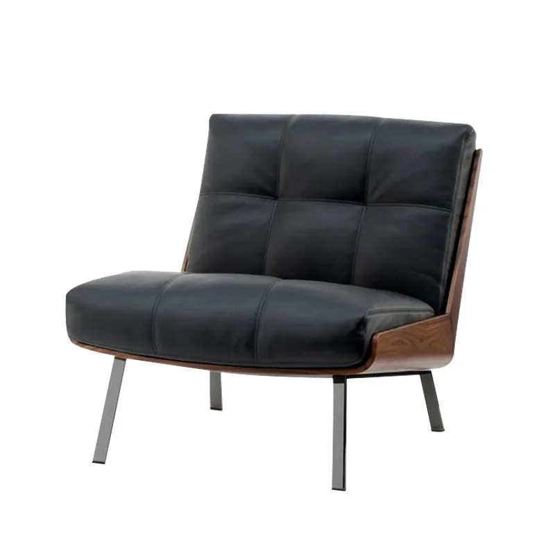 

Single sofa chair light luxury lazy solid wood living room bedroom leisure chair