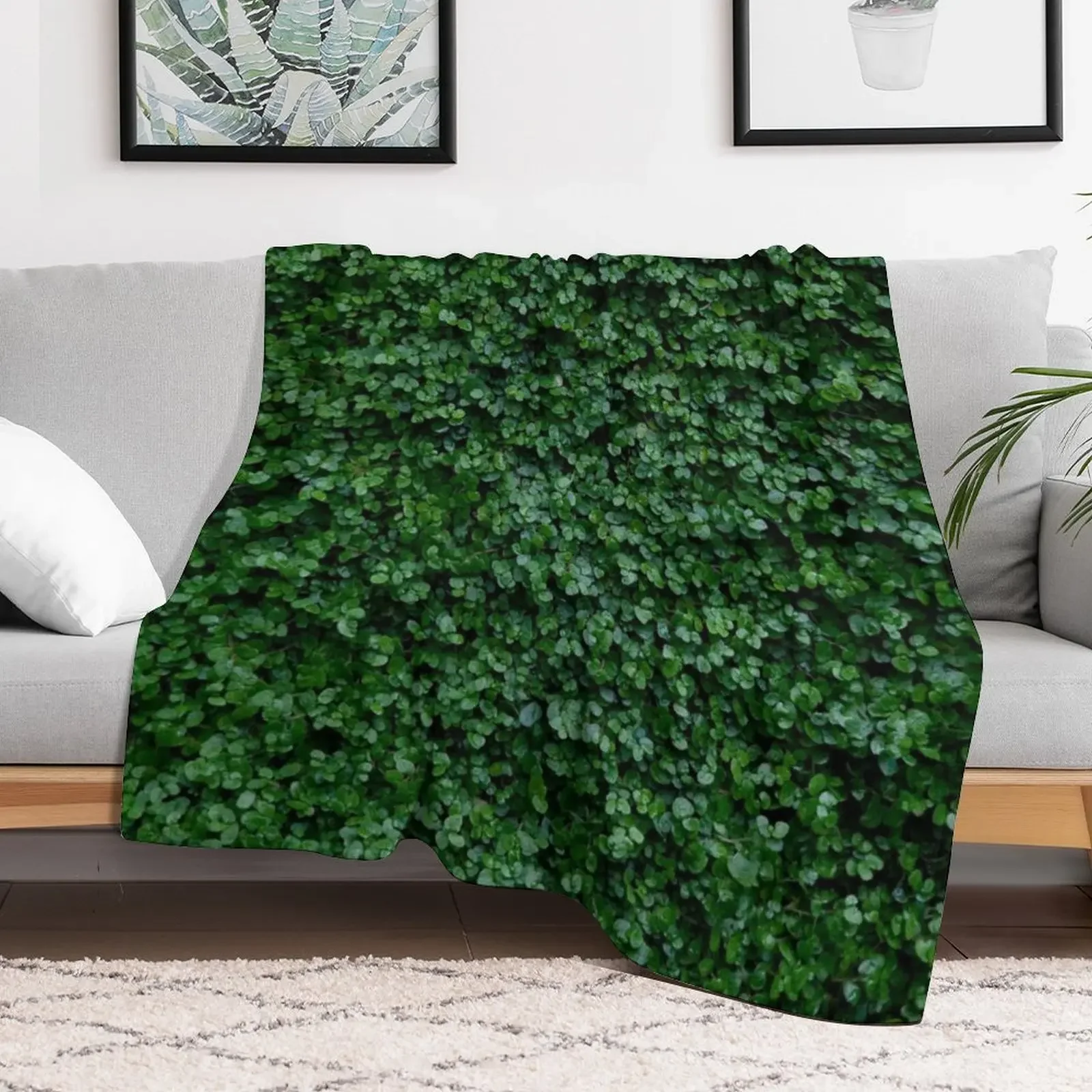 Small leaves Throw Blanket Cozy Warm Blanket for Bed Room Decor