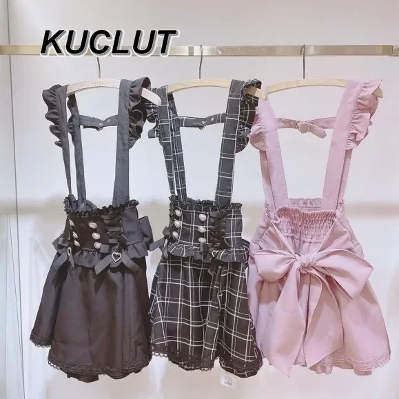 اليابانية الطابق برعم الشريط القوس حزام تنورة المرأة موضة الحلو ولطيف لوليتا التنانير لينة فتاة لوتس ليف حافة الدانتيل منقوشة تنورة