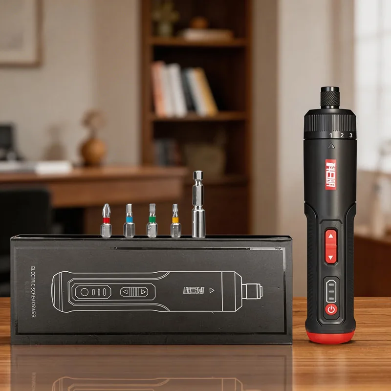 

4V 5Nm Electric Screwdriver with Torque Ring 8-Speed Adjustable Power Tool Fast Charger LED Light Battery