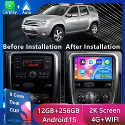 2 din Android 15 Car Radio Multimedia Video Player For Renault Duster 1 2010- 2015 Carplay dvd Autoraido Navigation GPS