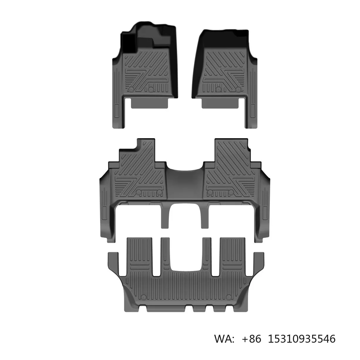 

TPE Full Set Floor & Trunk Mats Waterproof Anti Slip Wearproof Auto Interior Carpet Accessories