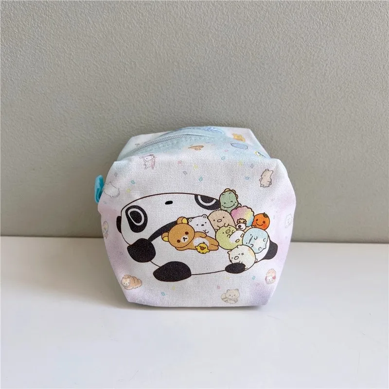 

Новый милый аниме Rilakkuma Sumikkogurashi, детский холщовый кошелек для монет для девочек, маленькие кошельки с карманами для женщин